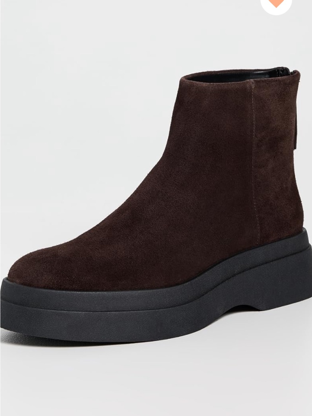 Reformation Dark Brown Suede Platform Ankle Booties
